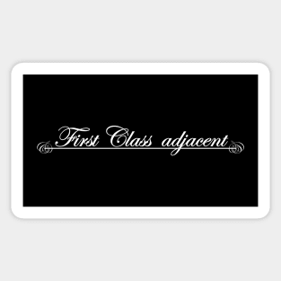 first class adjacent Sticker